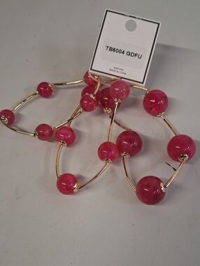 NWT 3 Bead Me Up Bracelets Fucia